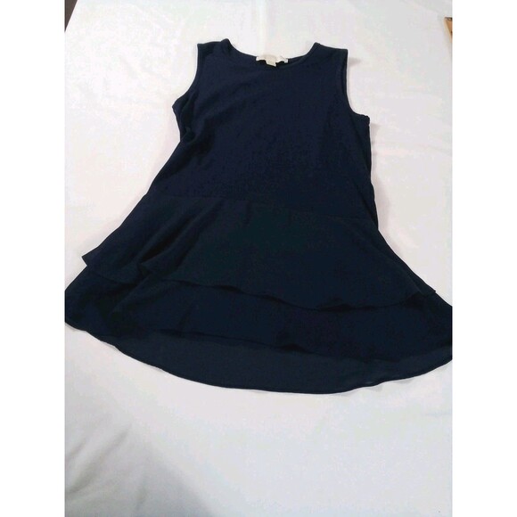 Woman's Michael Kors Navy Blue Tank Top Sheer At Bottom Size XS - Picture 1 of 13